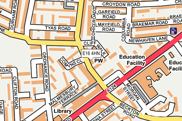 E16 4HN map - OS OpenMap – Local (Ordnance Survey)