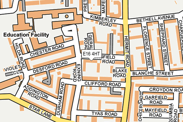 E16 4HT map - OS OpenMap – Local (Ordnance Survey)