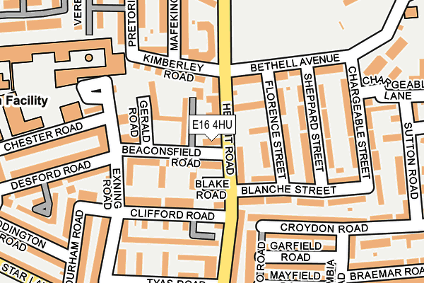 E16 4HU map - OS OpenMap – Local (Ordnance Survey)