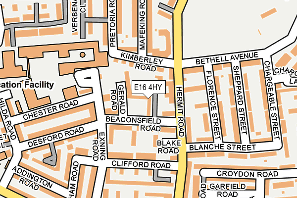 E16 4HY map - OS OpenMap – Local (Ordnance Survey)