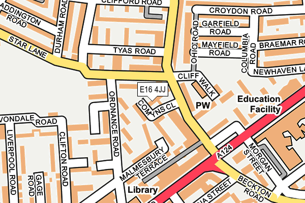 E16 4JJ map - OS OpenMap – Local (Ordnance Survey)