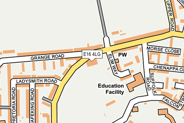 E16 4LG map - OS OpenMap – Local (Ordnance Survey)