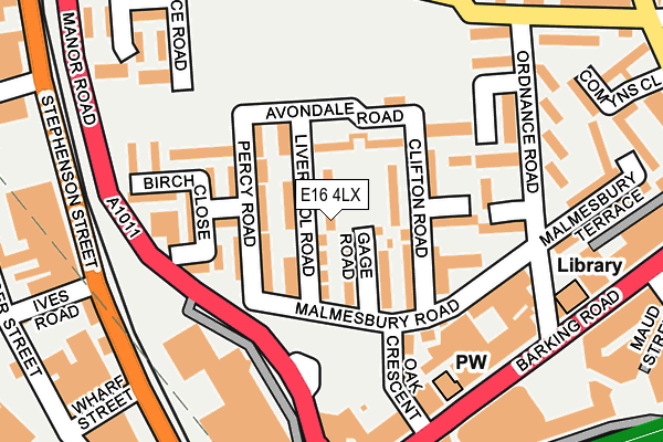 E16 4LX map - OS OpenMap – Local (Ordnance Survey)