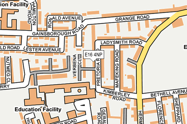 E16 4NP map - OS OpenMap – Local (Ordnance Survey)