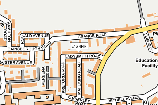 E16 4NR map - OS OpenMap – Local (Ordnance Survey)