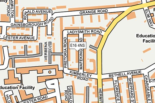 E16 4NS map - OS OpenMap – Local (Ordnance Survey)