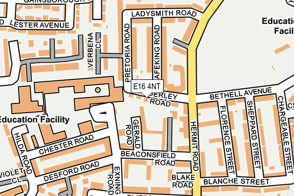 E16 4NT map - OS OpenMap – Local (Ordnance Survey)