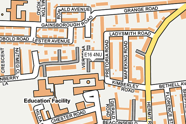 E16 4NU map - OS OpenMap – Local (Ordnance Survey)