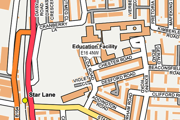 E16 4NW map - OS OpenMap – Local (Ordnance Survey)