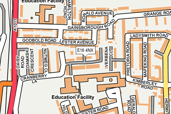 E16 4NX map - OS OpenMap – Local (Ordnance Survey)