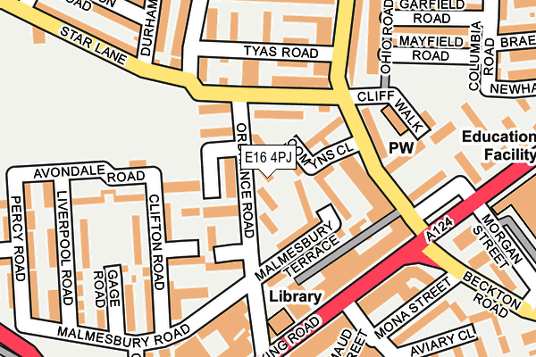E16 4PJ map - OS OpenMap – Local (Ordnance Survey)