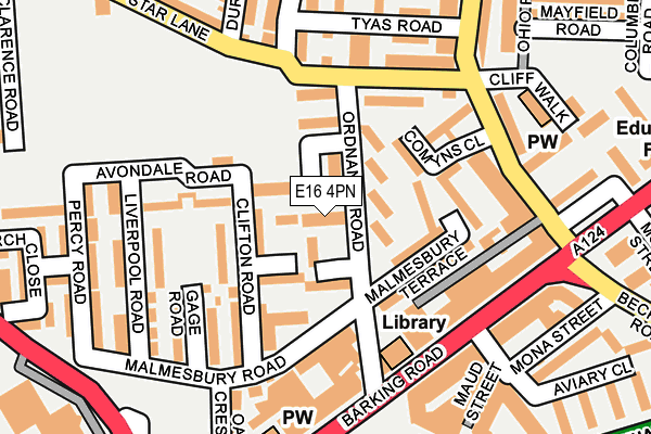 E16 4PN map - OS OpenMap – Local (Ordnance Survey)