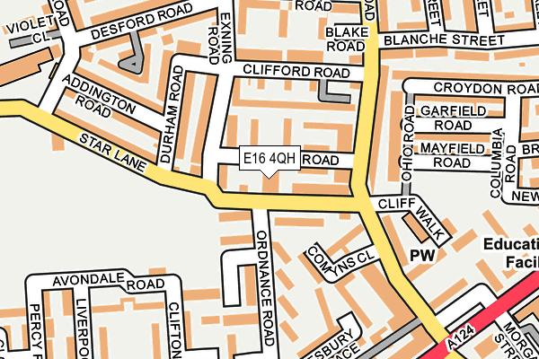 E16 4QH map - OS OpenMap – Local (Ordnance Survey)