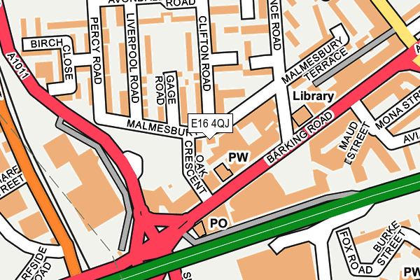 E16 4QJ map - OS OpenMap – Local (Ordnance Survey)