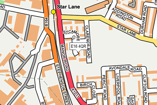 E16 4QR map - OS OpenMap – Local (Ordnance Survey)