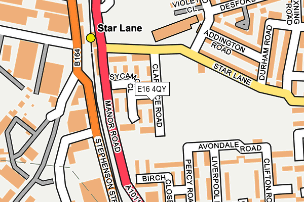 E16 4QY map - OS OpenMap – Local (Ordnance Survey)