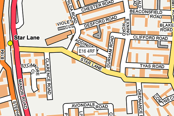 E16 4RF map - OS OpenMap – Local (Ordnance Survey)