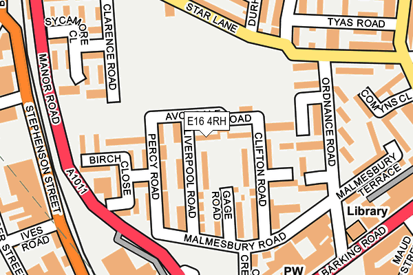 E16 4RH map - OS OpenMap – Local (Ordnance Survey)