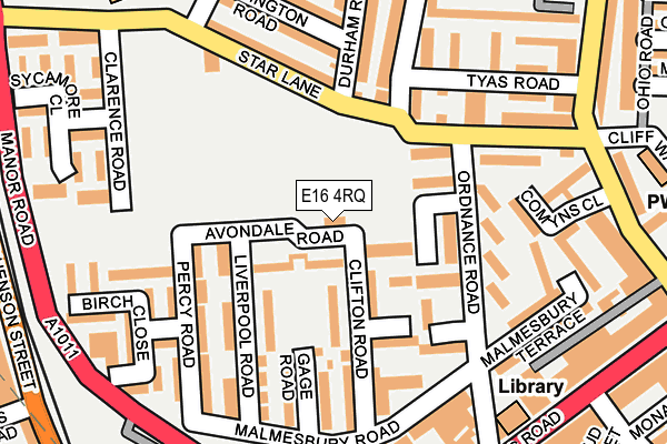 E16 4RQ map - OS OpenMap – Local (Ordnance Survey)