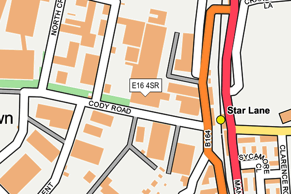 E16 4SR map - OS OpenMap – Local (Ordnance Survey)