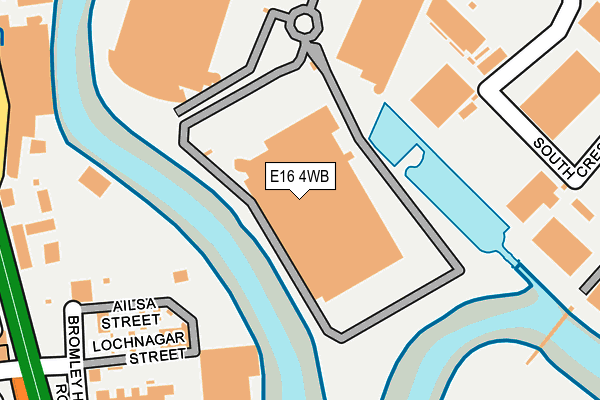 E16 4WB map - OS OpenMap – Local (Ordnance Survey)