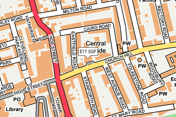 E17 0GF map - OS OpenMap – Local (Ordnance Survey)
