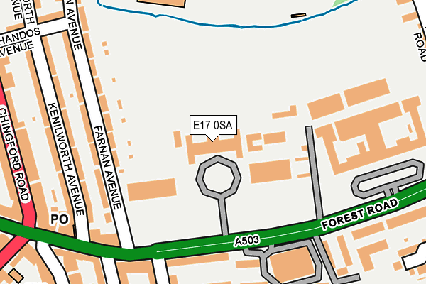 E17 0SA map - OS OpenMap – Local (Ordnance Survey)