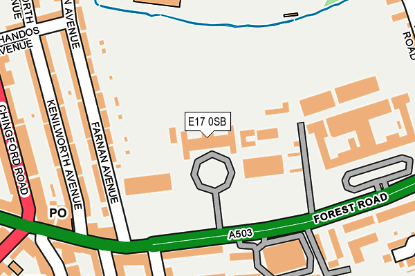 E17 0SB map - OS OpenMap – Local (Ordnance Survey)