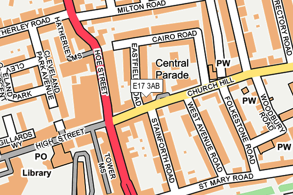 E17 3AB map - OS OpenMap – Local (Ordnance Survey)