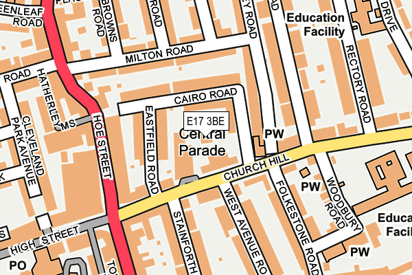 E17 3BE map - OS OpenMap – Local (Ordnance Survey)