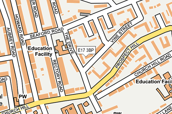 E17 3BP map - OS OpenMap – Local (Ordnance Survey)