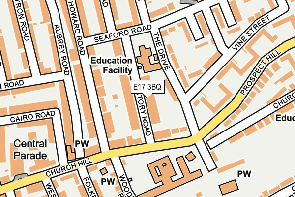 E17 3BQ map - OS OpenMap – Local (Ordnance Survey)