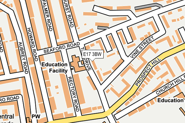 E17 3BW map - OS OpenMap – Local (Ordnance Survey)