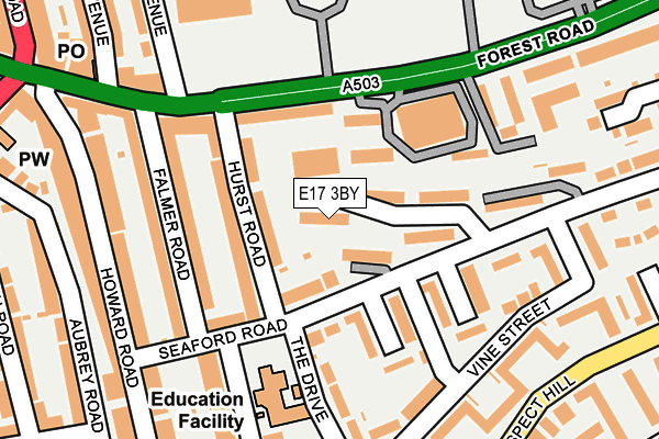 E17 3BY map - OS OpenMap – Local (Ordnance Survey)