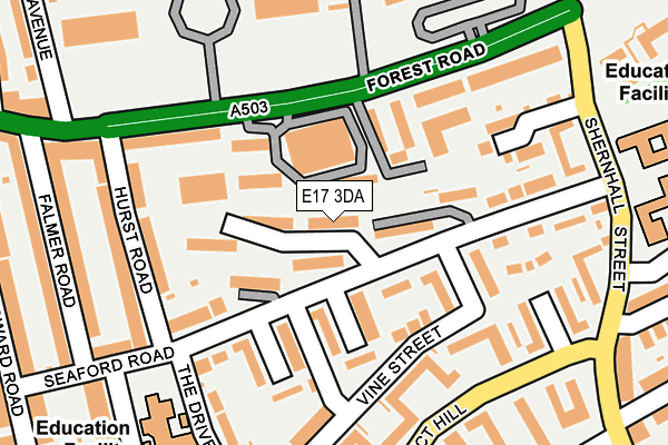 E17 3DA map - OS OpenMap – Local (Ordnance Survey)