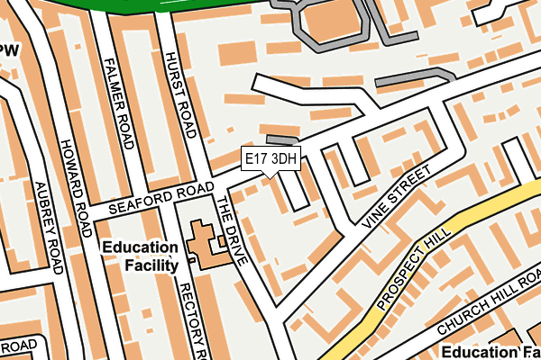 E17 3DH map - OS OpenMap – Local (Ordnance Survey)