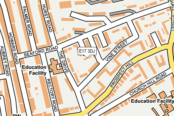 E17 3DJ map - OS OpenMap – Local (Ordnance Survey)