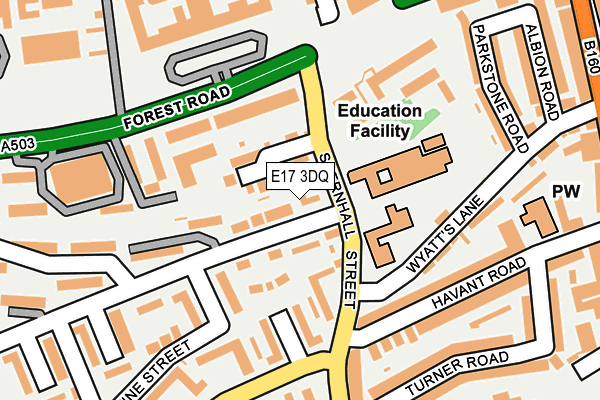 E17 3DQ map - OS OpenMap – Local (Ordnance Survey)