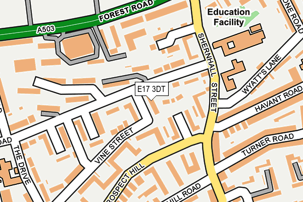 E17 3DT map - OS OpenMap – Local (Ordnance Survey)