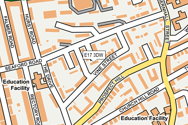 E17 3DW map - OS OpenMap – Local (Ordnance Survey)