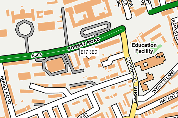 E17 3ED map - OS OpenMap – Local (Ordnance Survey)