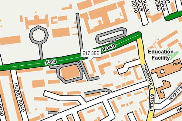 E17 3EE map - OS OpenMap – Local (Ordnance Survey)