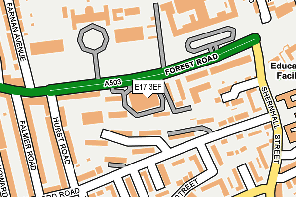 E17 3EF map - OS OpenMap – Local (Ordnance Survey)