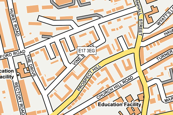E17 3EG map - OS OpenMap – Local (Ordnance Survey)