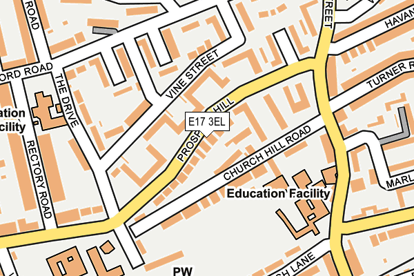 E17 3EL map - OS OpenMap – Local (Ordnance Survey)