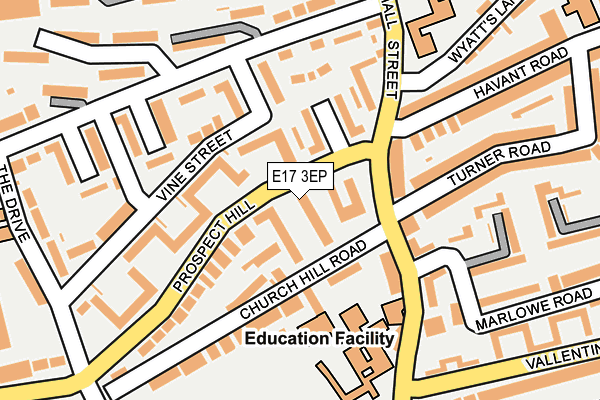 E17 3EP map - OS OpenMap – Local (Ordnance Survey)
