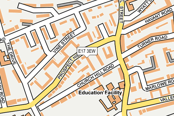 E17 3EW map - OS OpenMap – Local (Ordnance Survey)