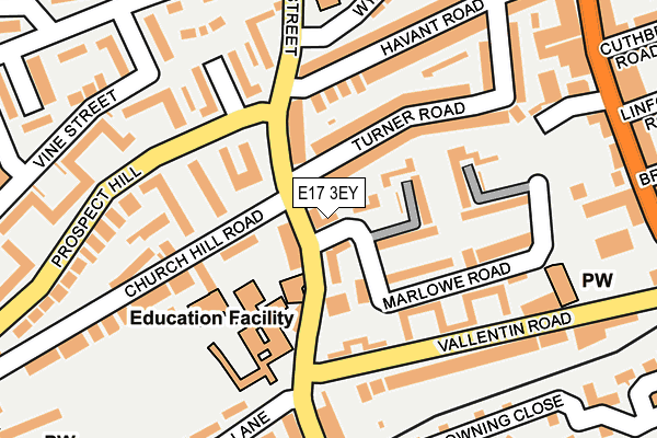 E17 3EY map - OS OpenMap – Local (Ordnance Survey)