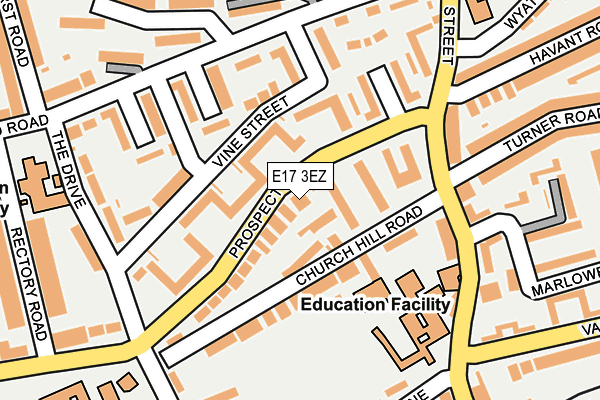 E17 3EZ map - OS OpenMap – Local (Ordnance Survey)