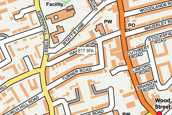 E17 3FA map - OS OpenMap – Local (Ordnance Survey)